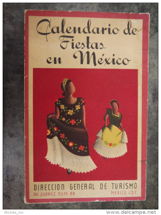 CALENDARIO DE FIESTAS EN MEXICO  1953 - Cultural