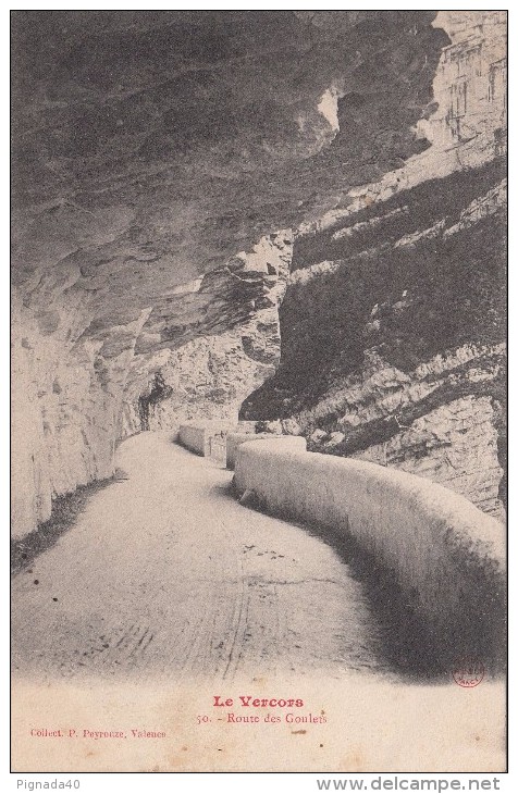 Cp , 26 , DAUPHINÉ , Le VERCORS , Route Des GOULETS - Les Grands Goulets