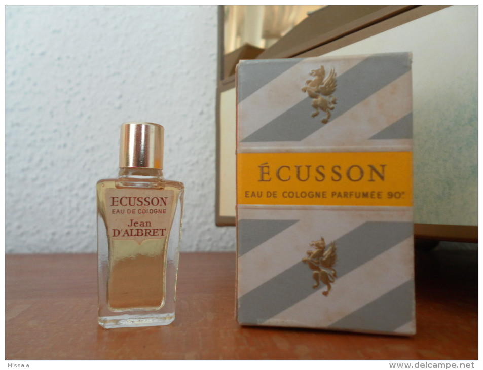 ACHAT IMMEDIAT;;;; MINIATURE ECUSSON DE JEAN D'ALBRET 3 ML EAU DE COLOGNE PARFUMEE - Miniatures (avec Boite)