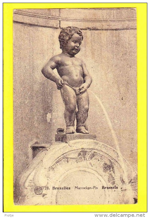 * Brussel - Bruxelles - Brussels * (Albert, Nr 28) Manneken Pis, Statue Bronze, Monument, Enfant, Fontaine, Rare, Old - Bruxelles (Città)