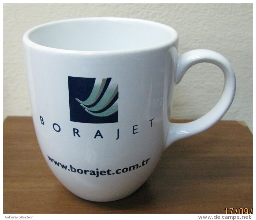 AC - BORAJET VINTAGE COFFEE CUP MUG LOGO AIRLINES AIRCRAFT AIRLINES FROM TURKEY - Verres