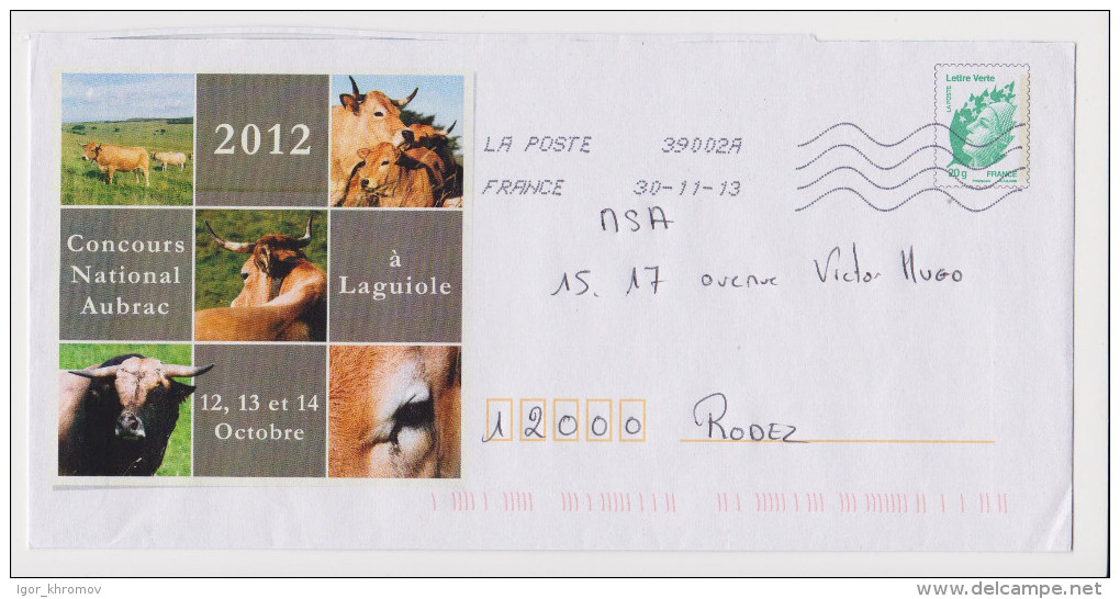 (+) France 2013 Agriculture, Cow - Lettres & Documents