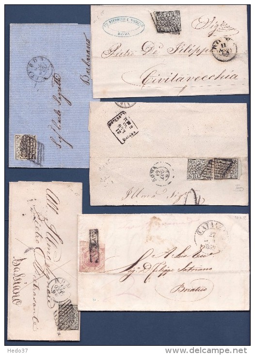 Italie & Anciens Etats Collection - 38 Lettres + 2 Devants - 9 Scans - Collections