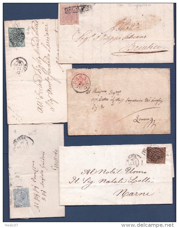 Italie & Anciens Etats Collection - 38 Lettres + 2 Devants - 9 Scans - Collections