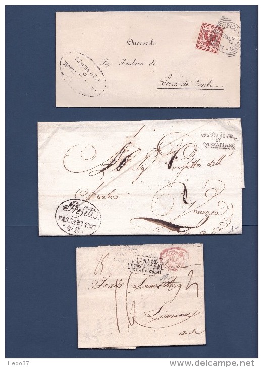 Italie & Anciens Etats Collection - 38 lettres + 2 devants - 9 scans