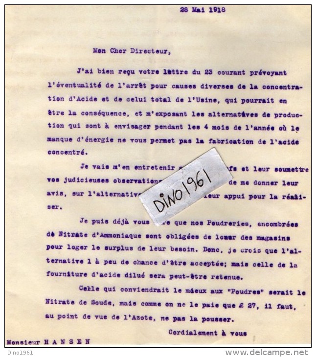 VP3533  - Lot de Documents Concernant la Fabrique Nitratiere de SOULOM & PIERREFITTE NESTALAS pour PARIS