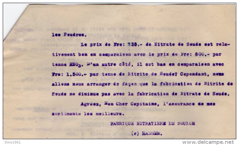 VP3533  - Lot de Documents Concernant la Fabrique Nitratiere de SOULOM & PIERREFITTE NESTALAS pour PARIS