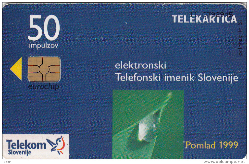 SLOVENIA SLOVENIJA   PHONECARD 1999 ETIS POMLAD TELEPHONE DIRECTORY SPRING 1999  TELEKOM CAT.NO. 211 - Slovenia