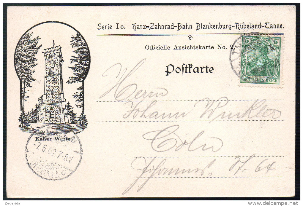 1806 - Ohne Porto - Alte Ansichtskarte - Blankenburg Am Harz Obere Tränkstraße - Gel 1902 TOP Stolle - Blankenburg