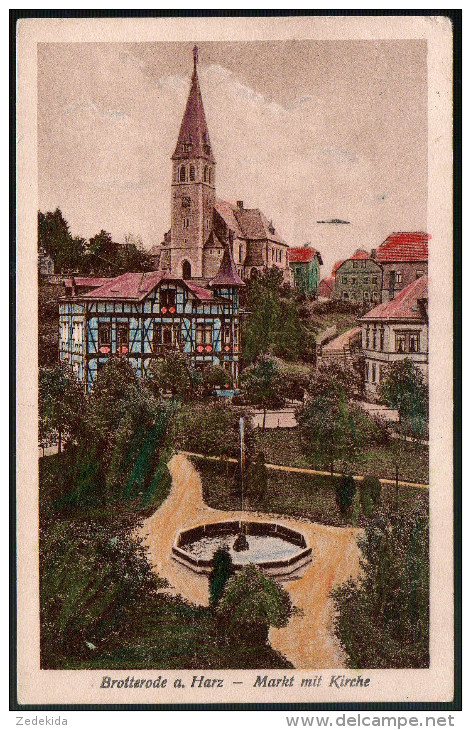 1811 - Ohne Porto - Alte Ansichtskarte - Brotterode Markt Mit Kirche Gel 1927 - Schmalkalden