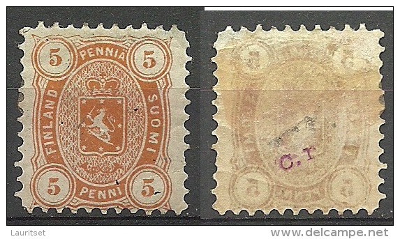 FINLAND FINNLAND 1875 Michel 13 A X (dünnes Papier) * Signed - Neufs