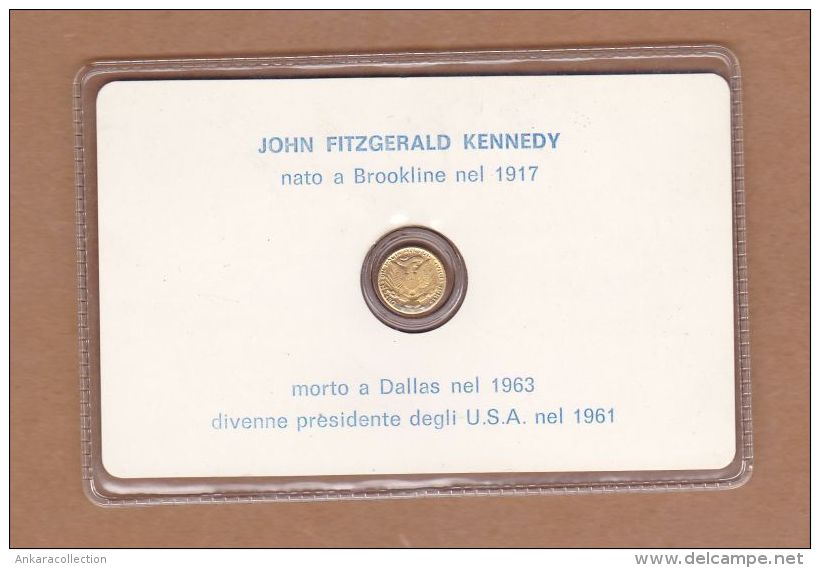 AC - JOHN FITZGERALD KENNEDY GOLD PLATED - Adel