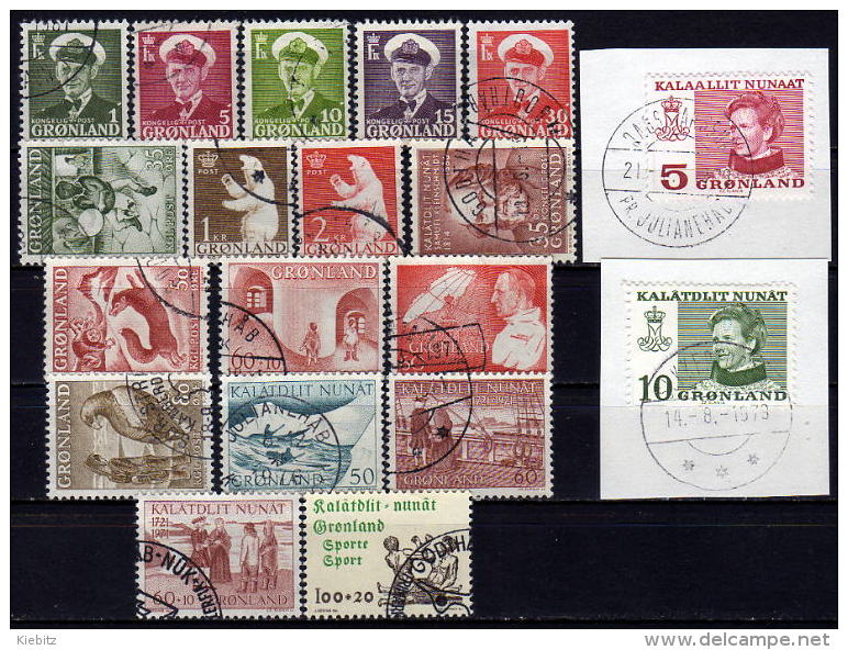 GRÖNLAND - Lot 19 Verschiedene  Used - Used Stamps
