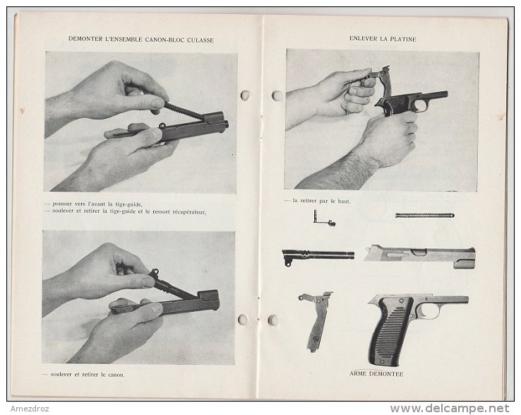 Notice Réglement Sur L´armement Titre II Pistolet Automatique De 9 Mm, Modèle 1950 INF 401/3 - Sonstige & Ohne Zuordnung