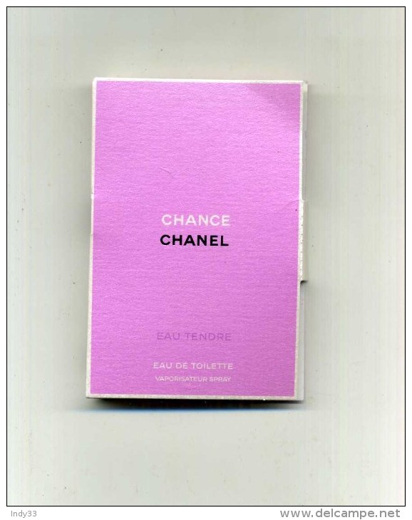 Perfume samples (testers) - - ECHANTILLON CHANEL . CHANCE EAU TENDRE .