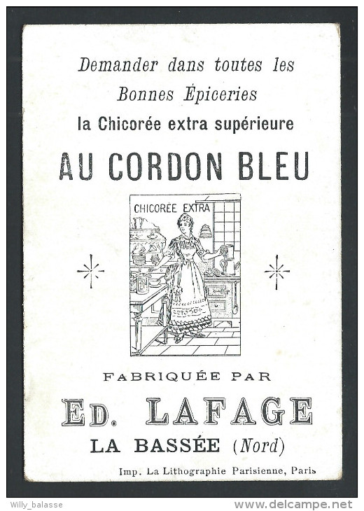 Ancien Chromo Publicitaire - Chicorée AU CORDON BLEU - LA BASSEE - " Le Labourage Impérial - Chine - 12    // - Thé & Café