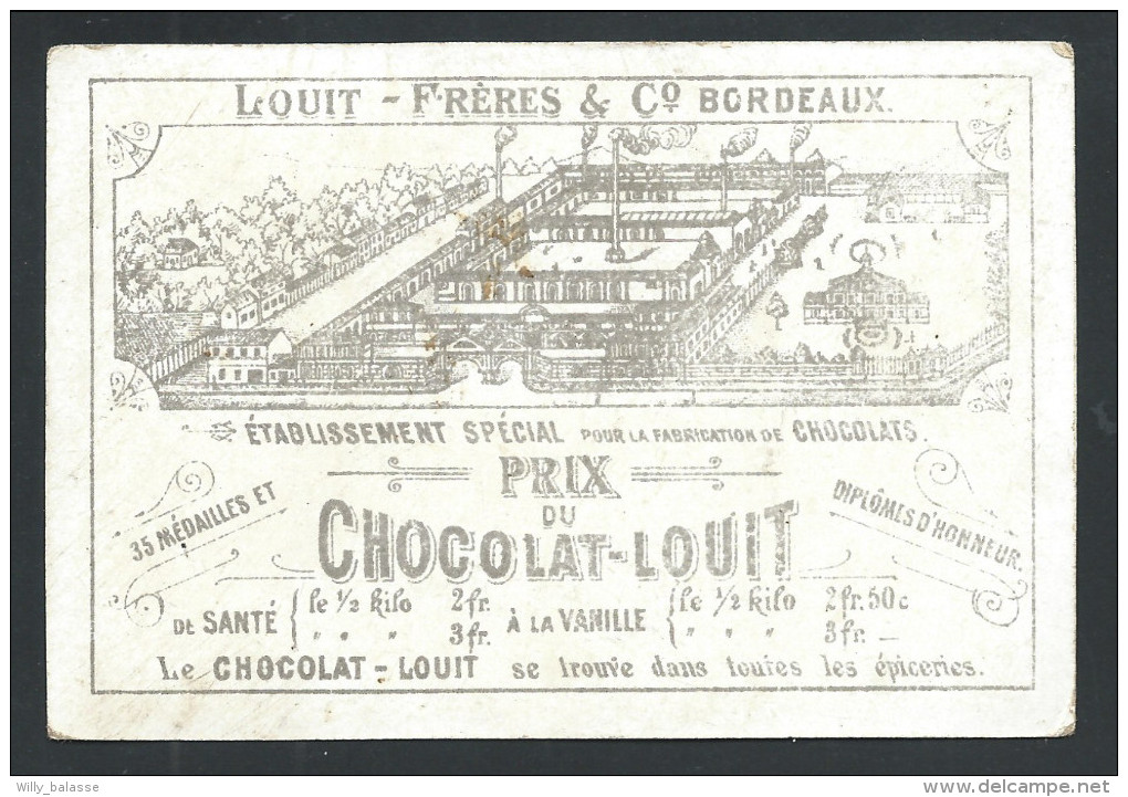 Ancien Chromo Publicitaire - CHOCOLAT LOUIT - Bordeaux    // - Louit