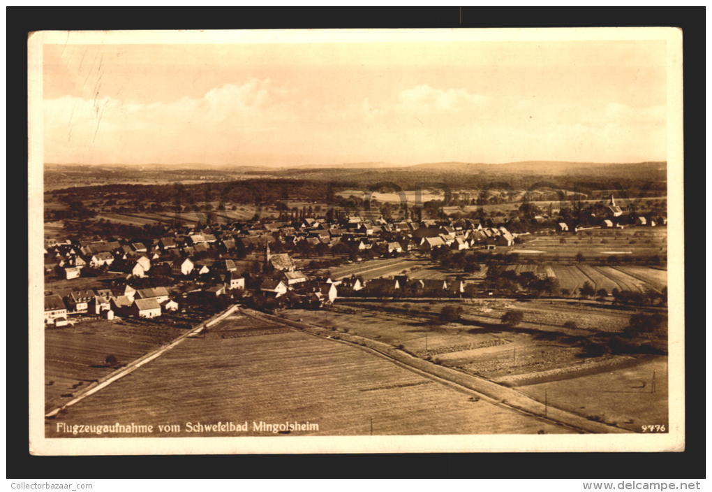 Mingolsheim Schwefelbad Health Water Special Cancel Real Photo Vintage Original Ca1910 POSTCARD CPA AK (W4_2547) - Bad Schönborn