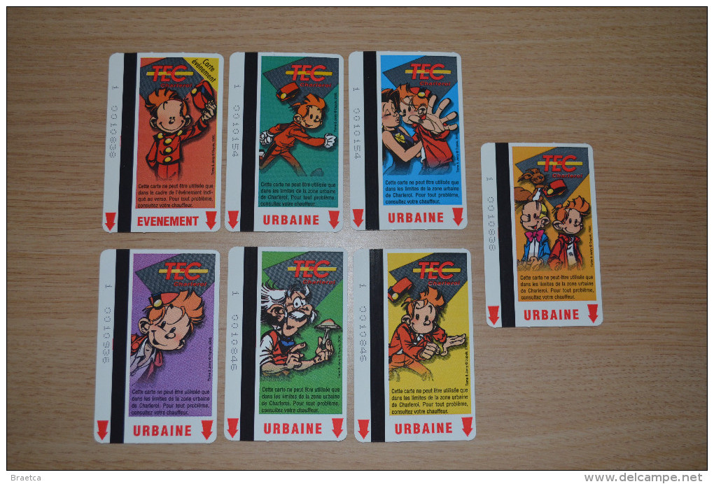 Lot De 7 Cartes De Transport Spirou - NEUVE - Jamais Utilisées - Europe