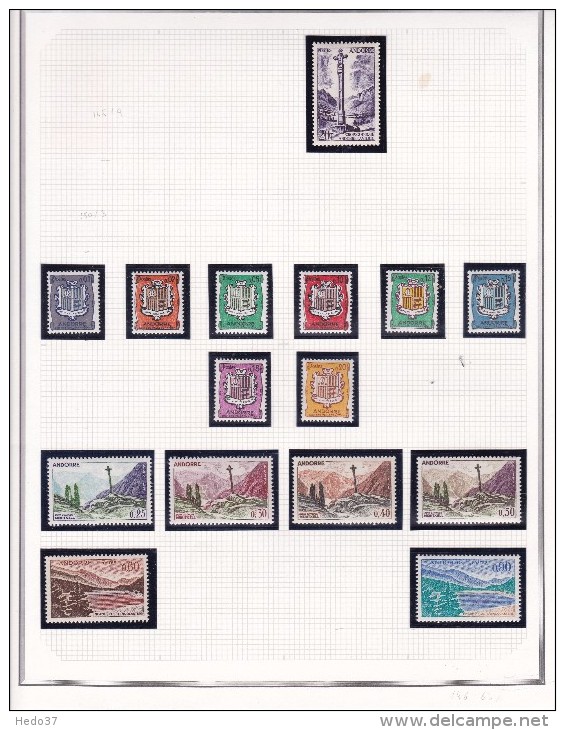 Andorre Collection Neufs ** - Quelques TP* Et Obl - 9 Scans - Colecciones