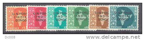 Congo UN Force India COB 1/6 ** MNH - Otros & Sin Clasificación