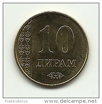 2011 - Tajikistan 10 Diram, - Takiyistán