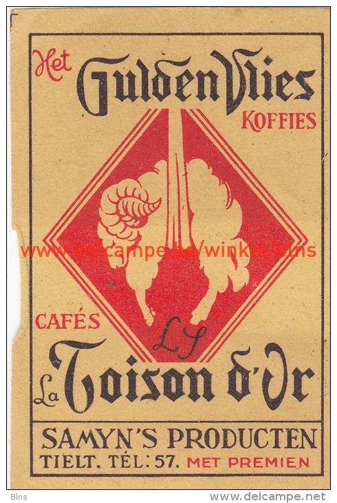 Gulden Vlies La Toison D'Or Koffie Café - Boites D'allumettes - Etiquettes