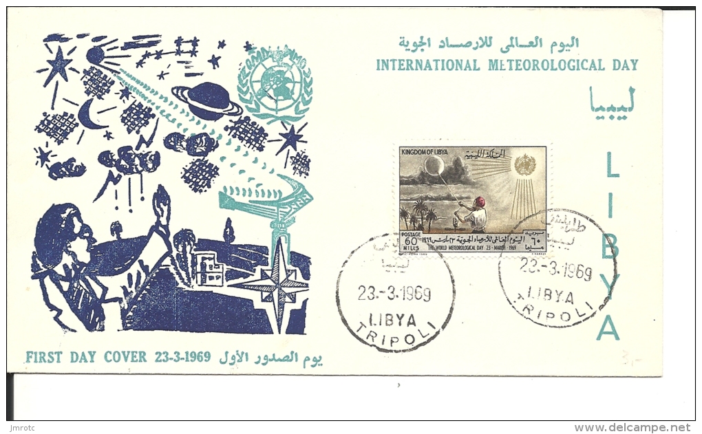 Lettre  Libye , Météorologie International 1969 (288) - Libia