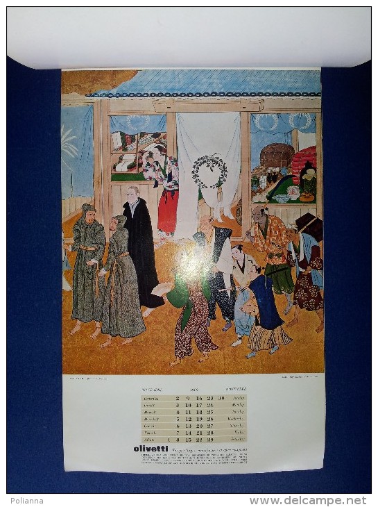 M#0O21 CALENDARIO OLIVETTI NANBAN 1969/ARTE GIAPPONE - Big : 1961-70