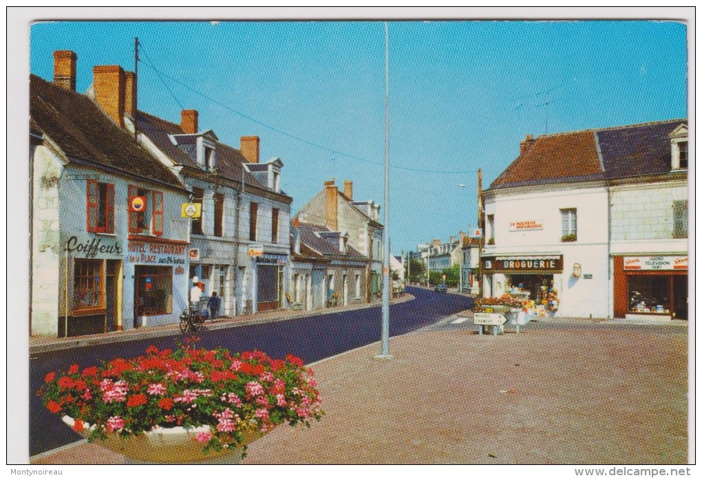 Loir  Et  Cher :  NOYERS  Sur  CHER  ;  Place   Lucien  Guerrier  1976 - Noyers Sur Cher