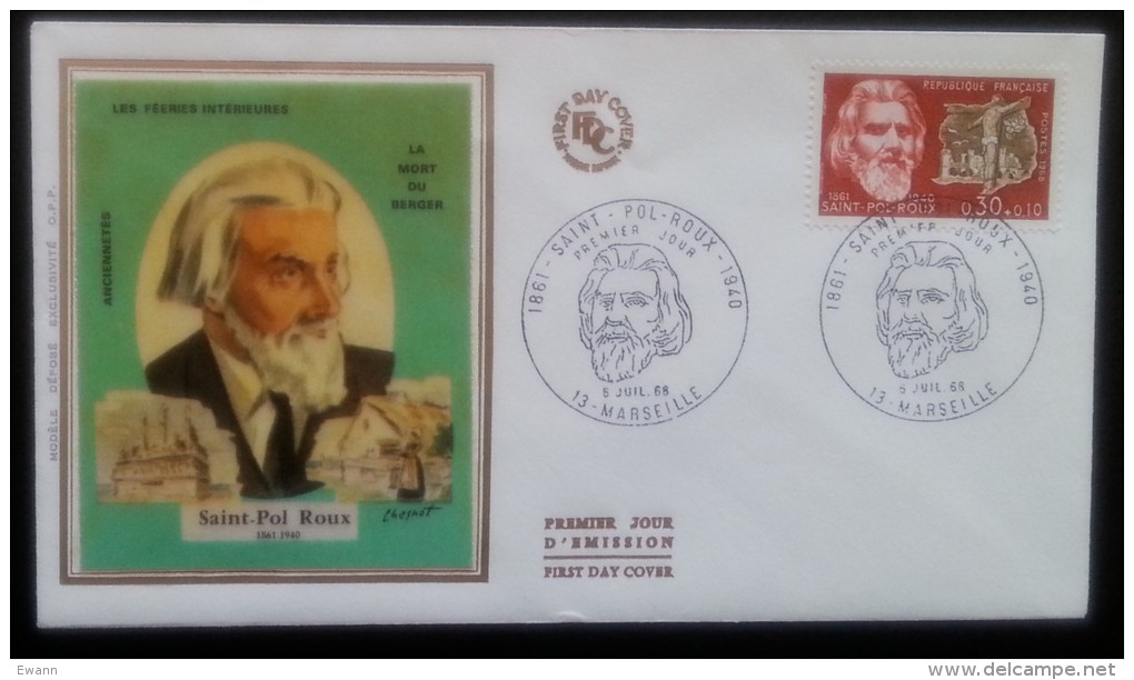 FDC 1968 - YT N°1552 - SAINT POL ROUX - MARSEILLE - 1960-1969