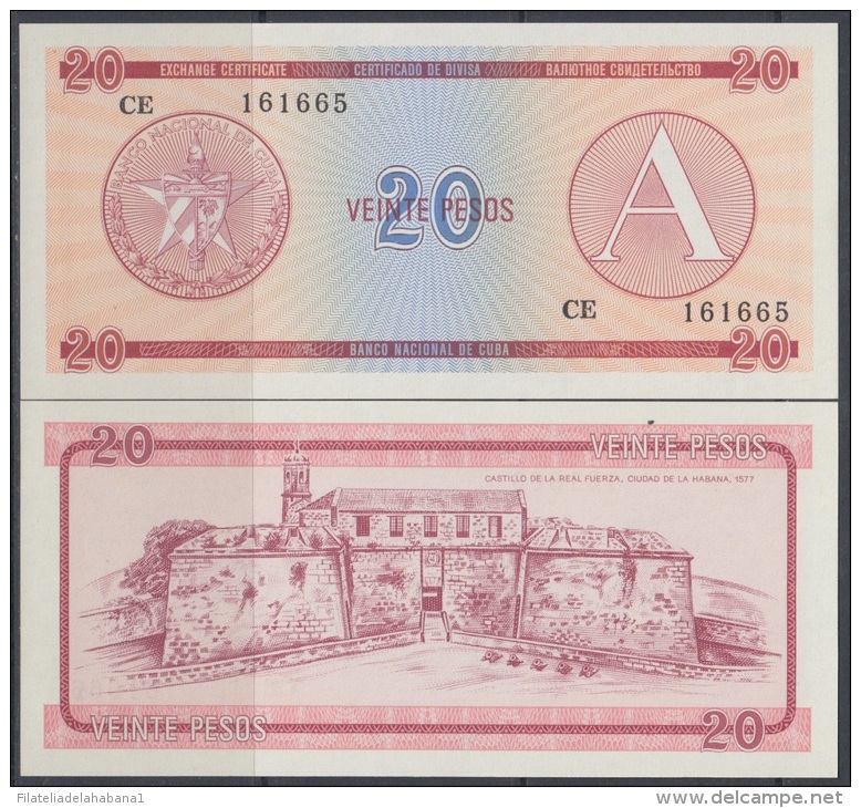 1985-BK-117 CUBA EXCHANGE CURRENCY 1985 20$ . A. UNC - Cuba