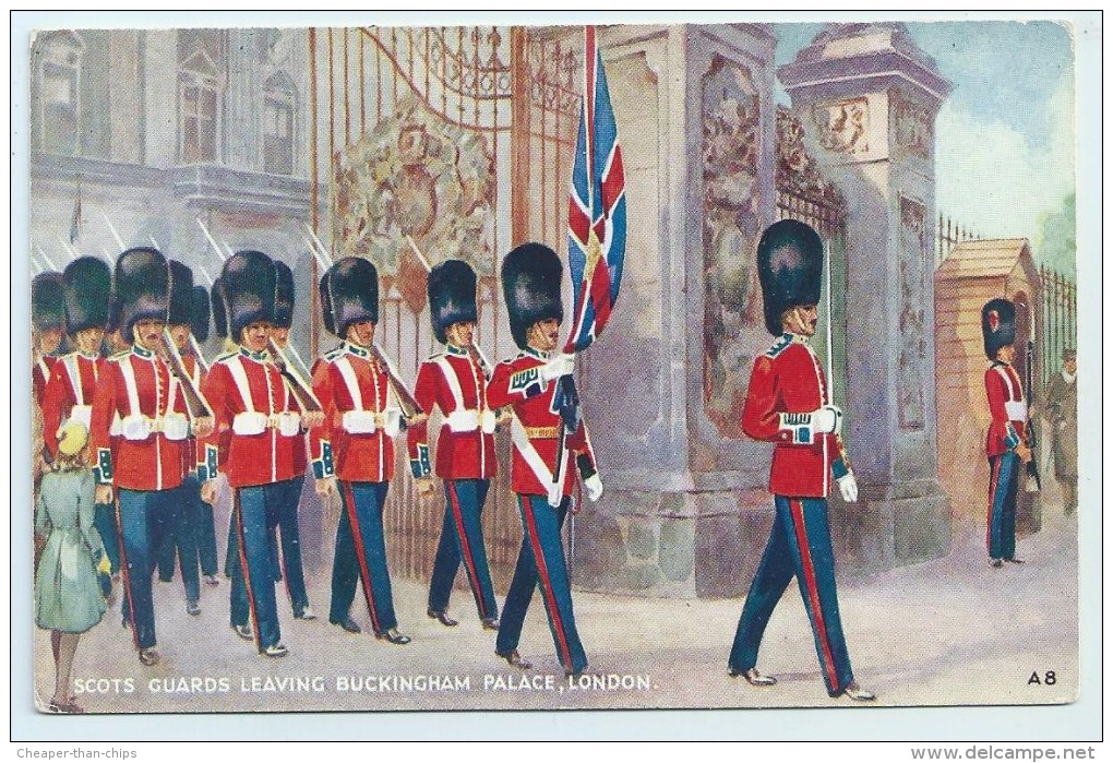 Scots Guards Leaving Buckingham Palace, London - 1900-1949