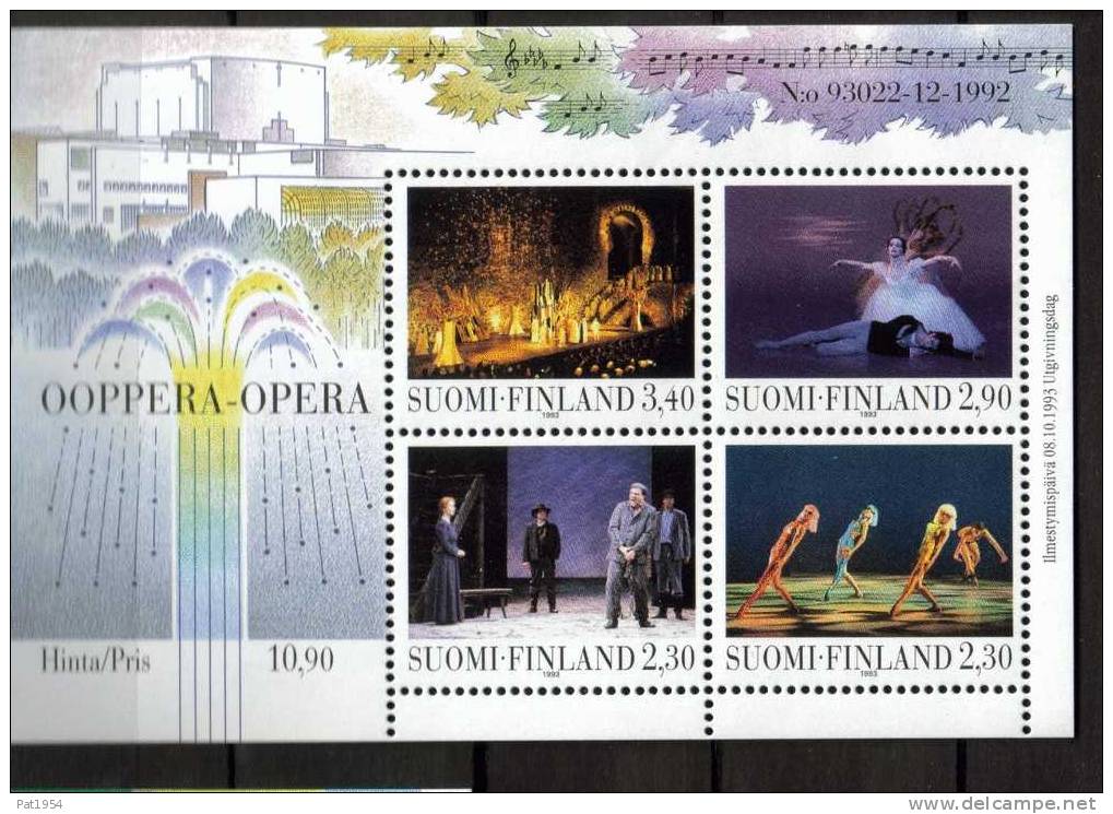 Finlande 1993 Bloc N°10 Neuf Opéra - Hojas Bloque