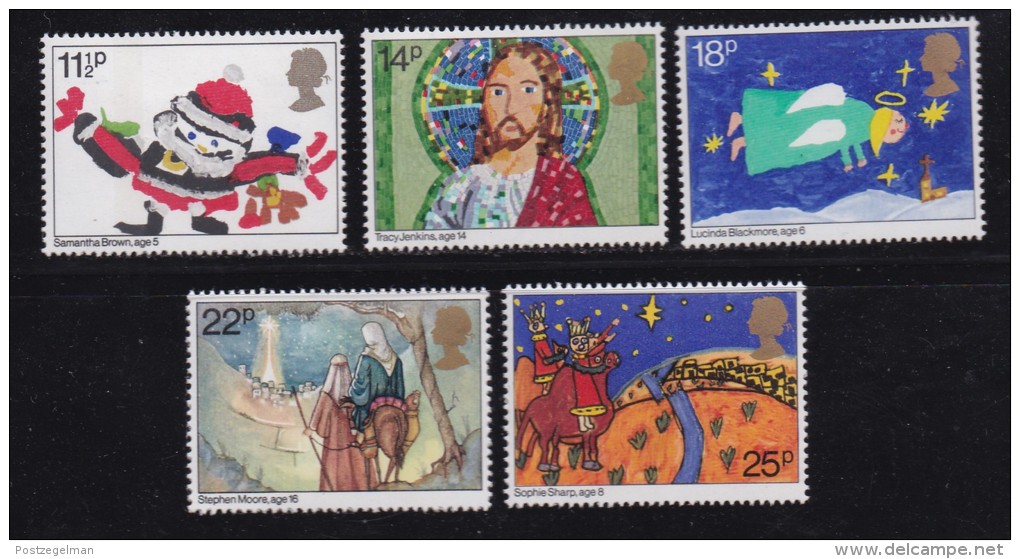 UK, 1981, Mint  Hinged Stamps, Christmas, 895-899, #14487 - Unused Stamps