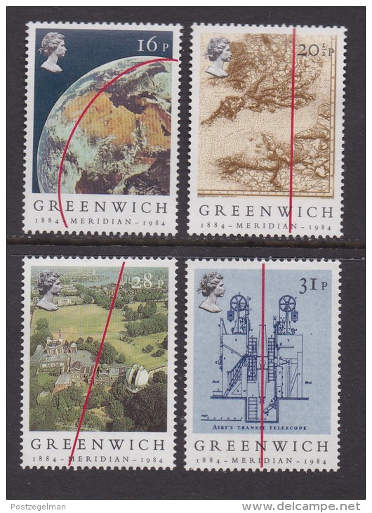 UK, 1984, Mint  Hinged Stamps, Greenwich Meridian, 993-996, #14502 - Unused Stamps