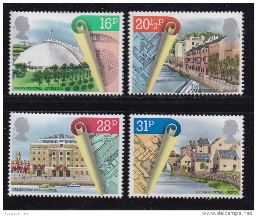 UK, 1984, Mint  Hinged Stamps, Urban Renewal, 984-987, #14500 - Neufs