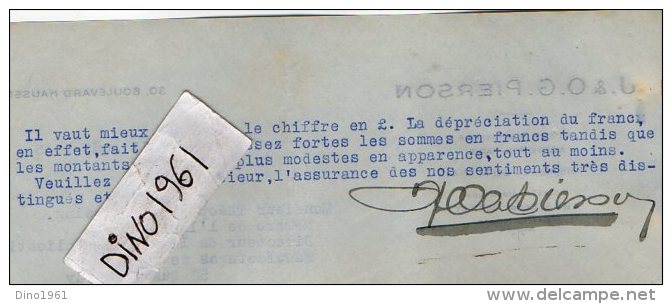 VP3544 - Tabac - Lettre De J.& O.G. PIERSON à PARIS Pour Mr Th. SCHLOESING Directeur Des Manufactures De L´Etat - Documenti