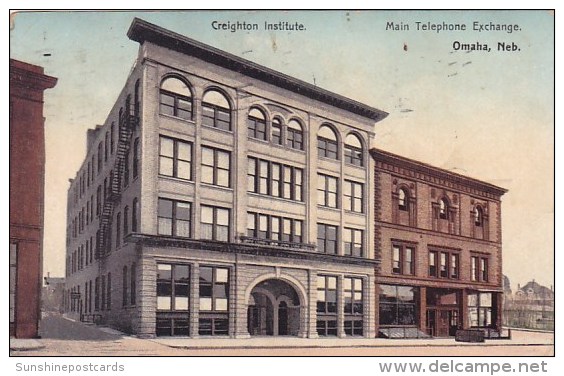 Creighton Institute Main Telephone Exchange Omaha Nebraska 1911 - Omaha