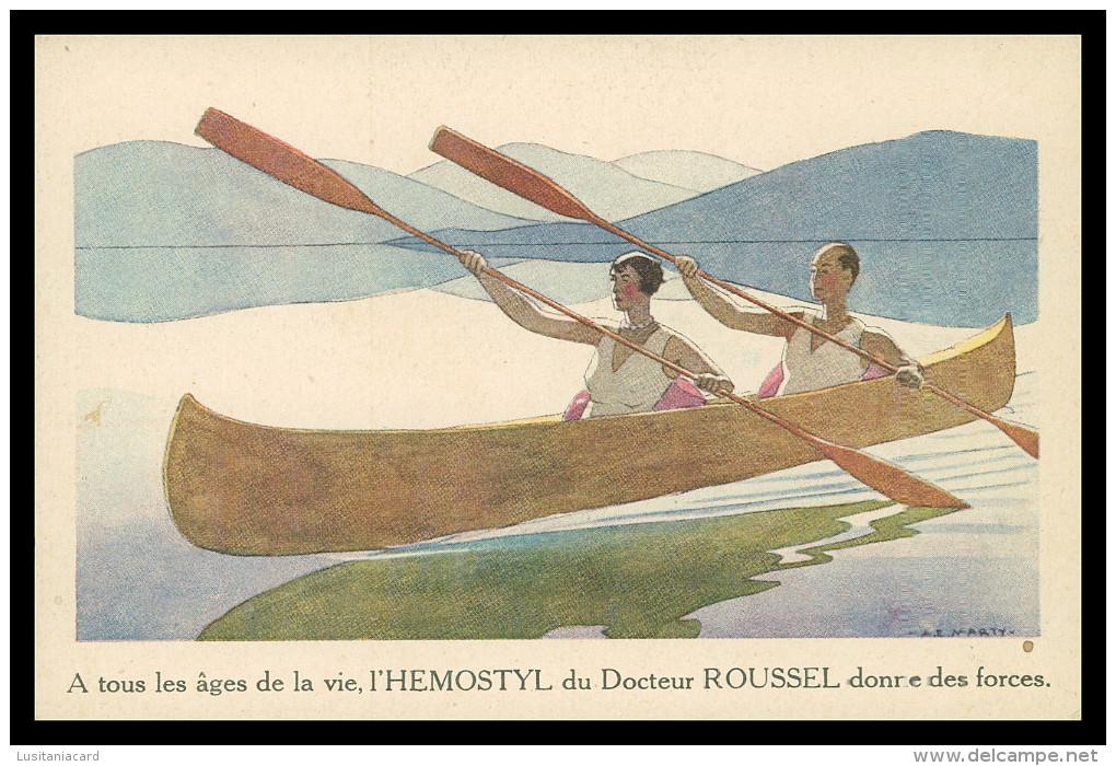 FRANCE - A Tous Ages De La Vie L'Hemostyl Du Docteur Roussel Donnes Des Forces... -  Carte Postale - Rowing