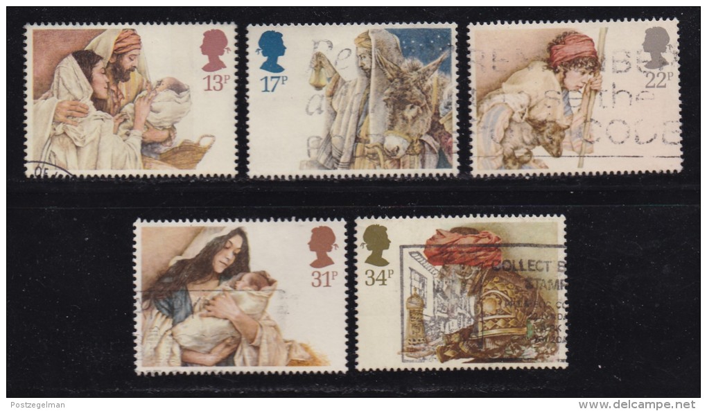 UK, 1984, Cancelled Stamp(s ), Christmas, 1013-1016, #14462 - Used Stamps