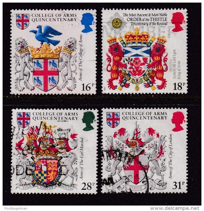 UK, 1984, Cancelled Stamp(s ), College Of Arms, 975-978 #14455 - Used Stamps