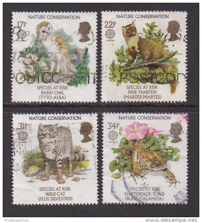 UK, 1986, Cancelled Stamp(s ), EUROPA Nature Conservation, 1068-1071, #14469 - Used Stamps