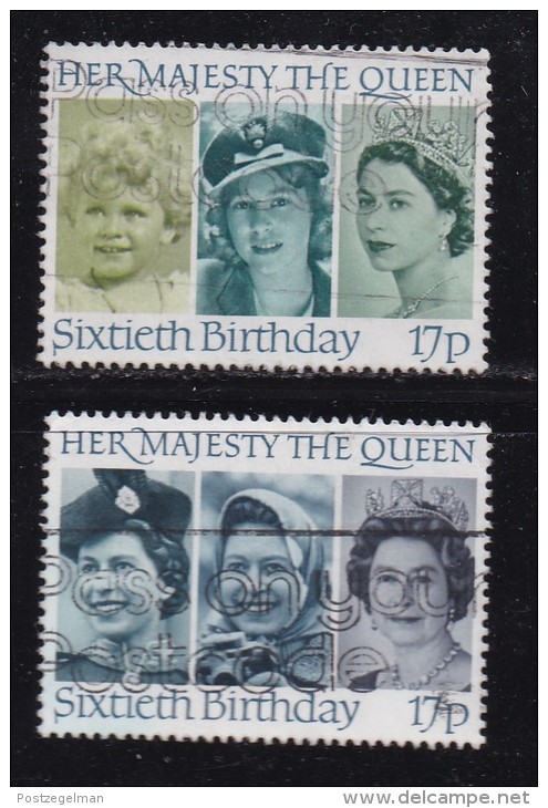 UK, 1986, Cancelled Stamp(s ), QE II 60th Birthday, 1064-1065, #14468 - Used Stamps