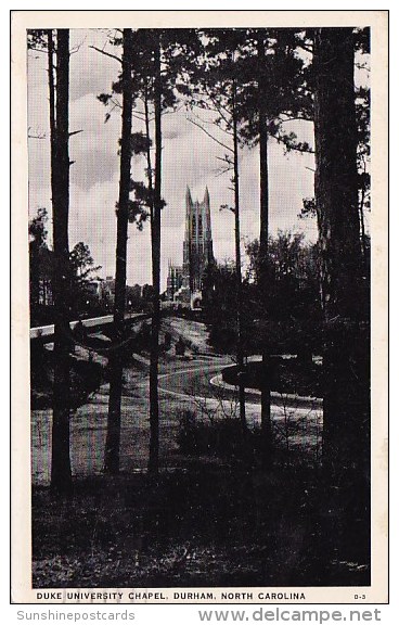 Duke University Chapel Durham North Carolina 1939 - Durham