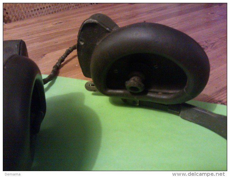 Headphone, WWII Tank, H-16/U 8000, MX 175/u, National Scientific Prod Co Chicago Ill - Radios