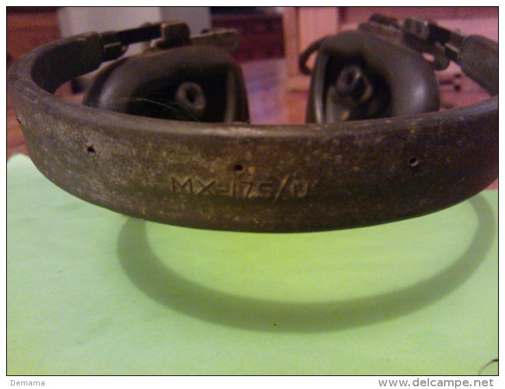 Headphone, WWII Tank, H-16/U 8000, MX 175/u, National Scientific Prod Co Chicago Ill - Radio