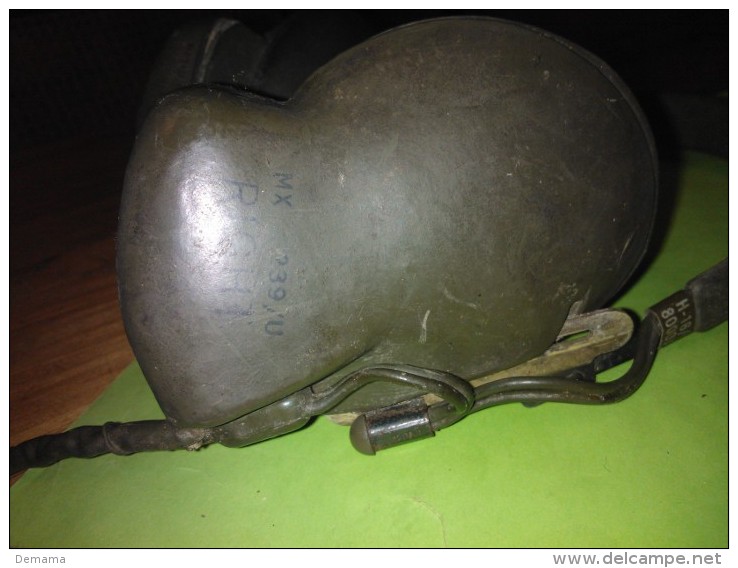 Headphone, WWII Tank, H-16/U 8000, MX 175/u, National Scientific Prod Co Chicago ill