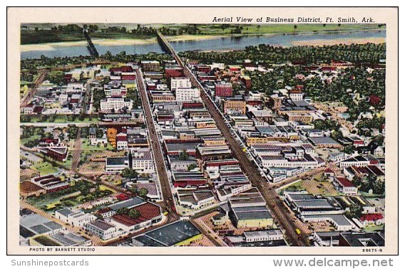 Aerial View Of Business Disness District Fort Smith Arkansas - Fort Smith