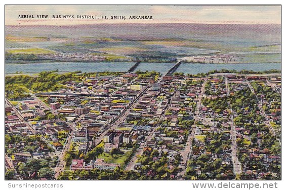 Aerial View Business District Fort Smith Arkansas - Fort Smith